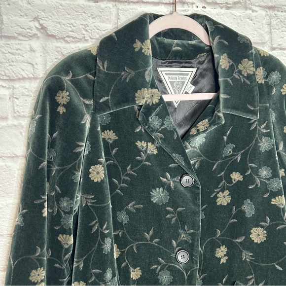 Marvin Richards Velvety Soft Floral Trench Coat - Picture 8 of 13